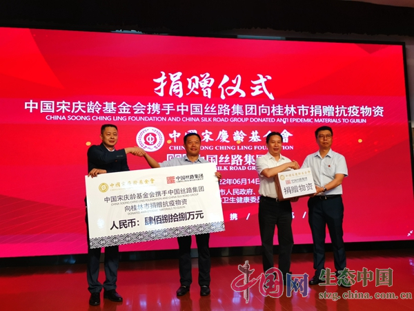 中国宋庆龄基金会携手中国丝路向桂林捐赠抗疫物资仪式